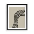 Plakat w ramie 40x50 - Migotliwa Innowacyjna Ekspresja - boho plakat, czarne kropki kreski - rama czarna