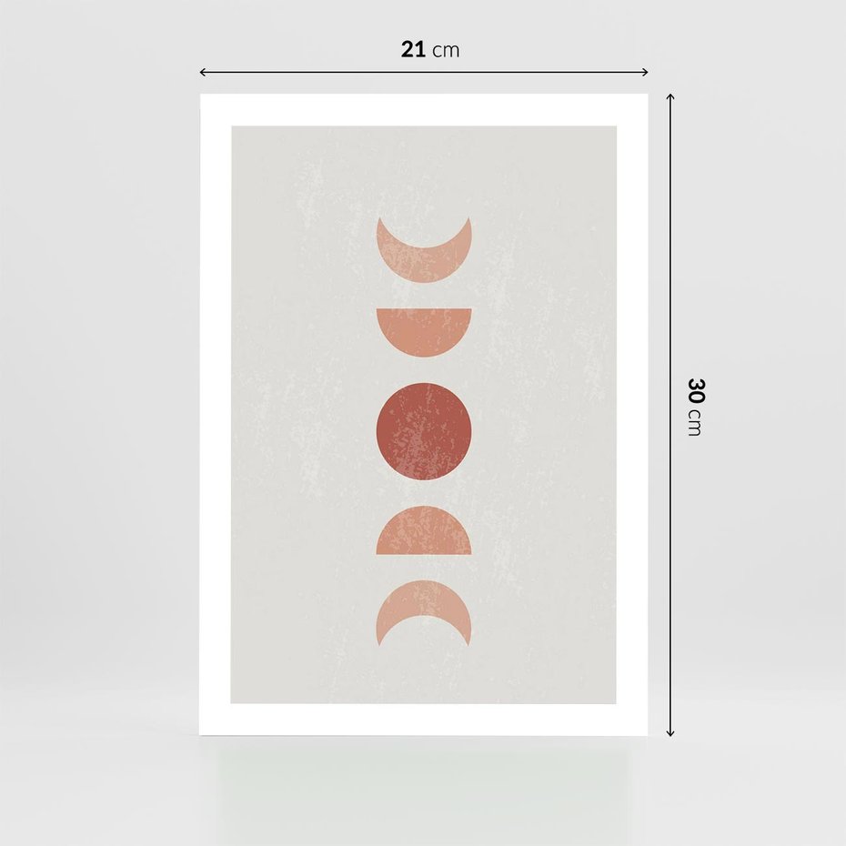 Plakat bez ramy 21x30 - Mistyka Boho - boho plakat, beże brązy