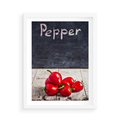 Plakat w ramie 50x70 - Eksploracja smaków - papryka, kuchnia - rama biała