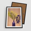 Plakat w ramie 50x70 - Delikatne Piękno - palma, pastele - rama czarna