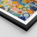 Plakat w ramie 30x40 - Rozkwitające Wzory Abstrakcji - abstrakcyjny obraz, mnogość kolorów - rama czarna