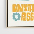 Obraz w ramie 50x70 - Kolorowa Harmonia - sztuka nowoczesna, pastelowe kwiaty - rama drewno