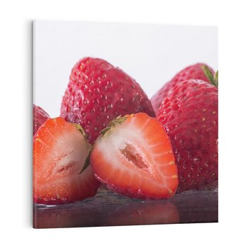 Obraz na płótnie 80x80 - Truskawki Słodki Raj - truskawki, owoce