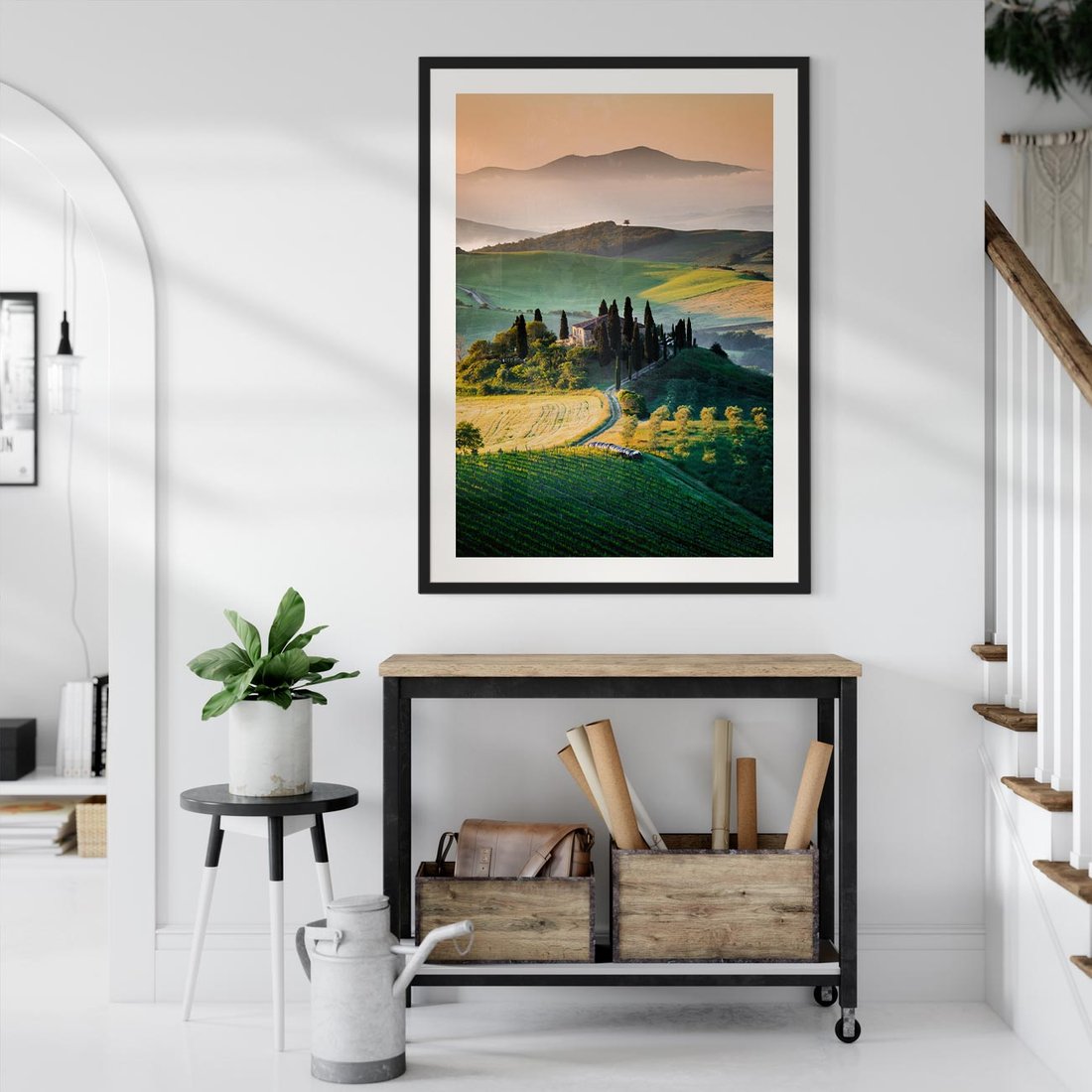 Plakat w ramie 40x50 - Perspektywa malowniczego widoku - widok, perspektywa - rama czarna