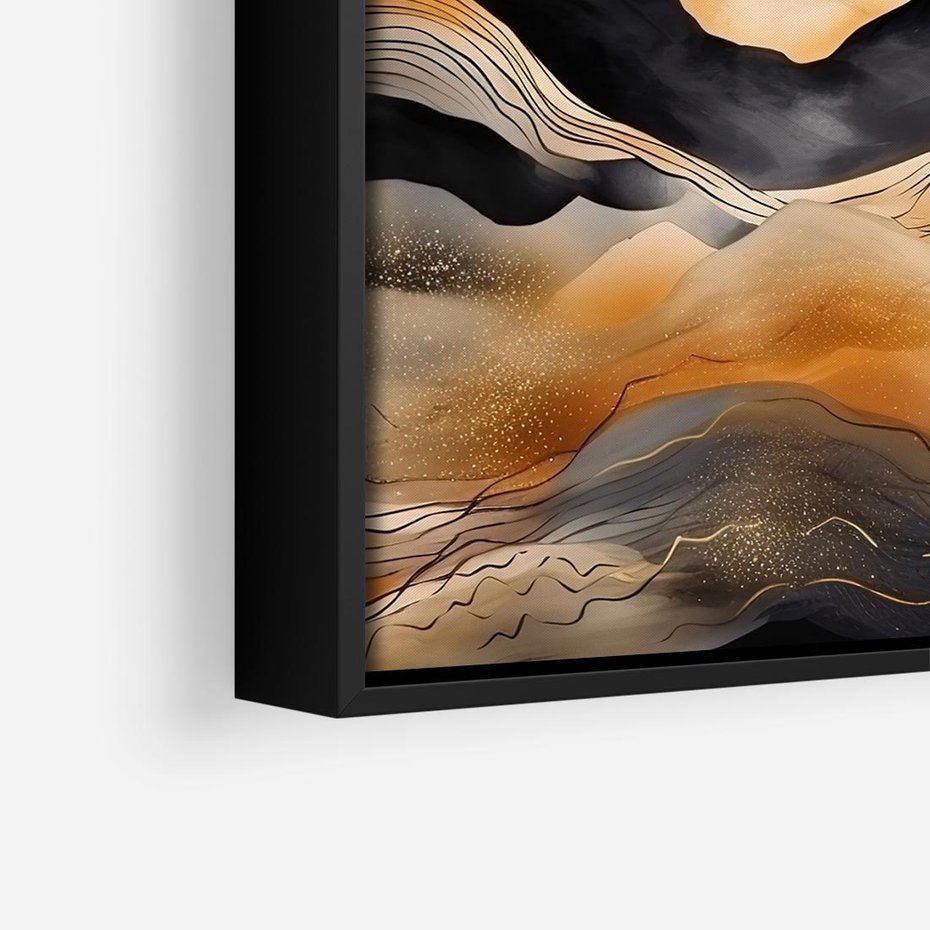 Obraz w ramie 50x50 - Grafika Zachodu - nowoczesna grafika, odcienie pastelowe - rama czarna