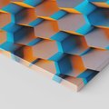 Obraz na płótnie 80x80 - Trójwymiarowa Gra - geometryczna, 3D