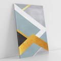 Obraz na płótnie 50x70 - Geometryczne Elementy - geometryczne kształty, elementy złota