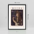 Plakat w ramie 50x70 - Reprodukcja A.Mucha - Mucha, plakat z reprodukcją - rama czarna