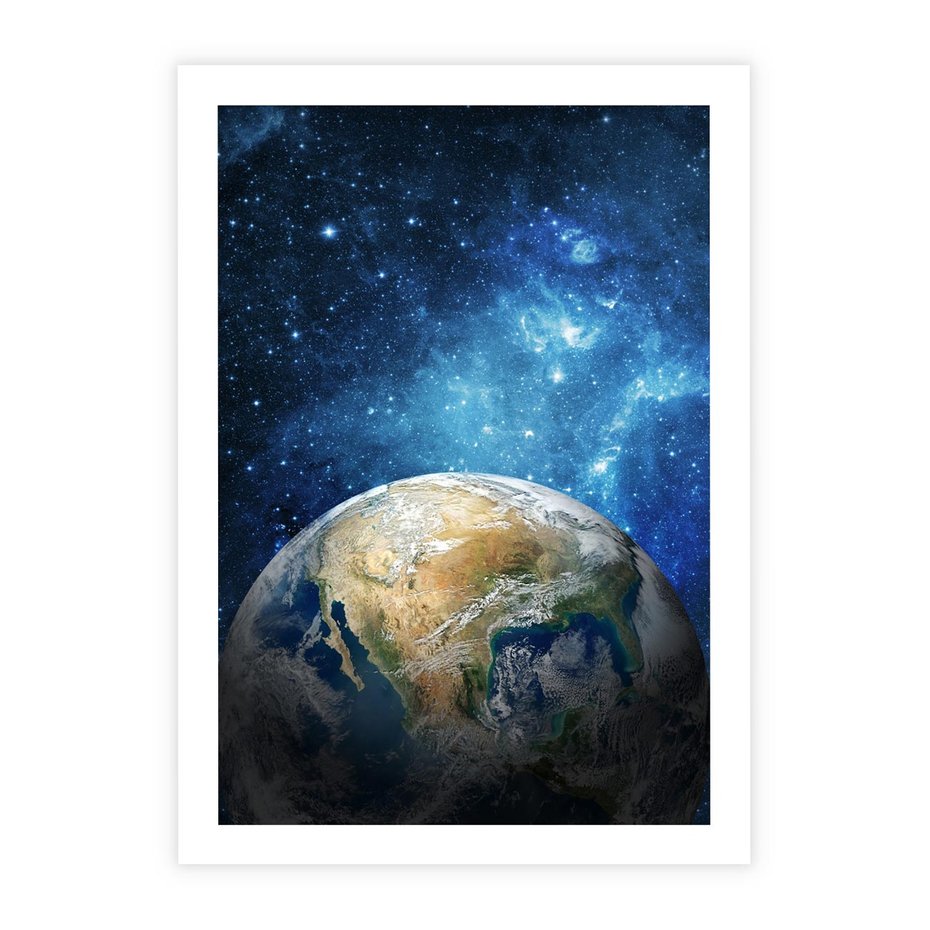 Plakat bez ramy 30x40 - Kosmiczne Horyzonty - Ziemia, kosmos