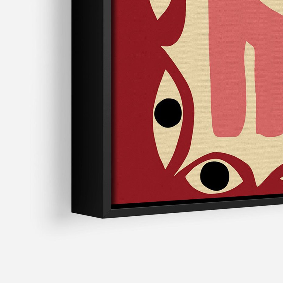 Obraz w ramie 70x100 - Migotliwe Kształty - abstrakcyjny obraz, boho styl - rama czarna