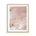 Plakat w ramie 50x70 - Piękno w Szczegółach - marmur, złoto - rama drewno