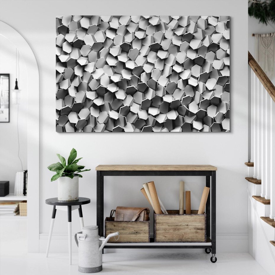 Obraz na płótnie 100x70 - Odkryj głębię sztuki - graficzne, 3D