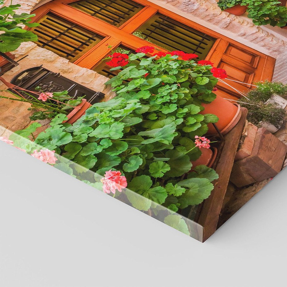 Obraz na płótnie 70x50 - Kolorowa harmonia - uliczka, miasto