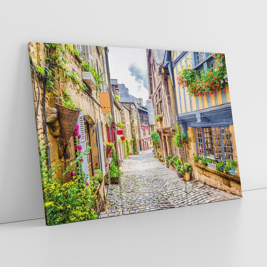 Obraz na płótnie 120x80 - Uliczka w mieście: włoska atmosfera - uliczka, miasto