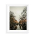 Plakat w ramie 50x70 - Jesienne Spacerki po Holenderskich Kanałach - kanały, Holandia - rama biała
