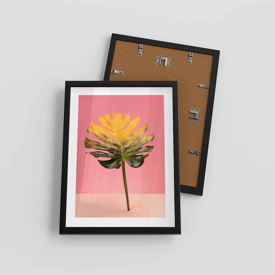 Plakat w ramie 30x40 - Majestatyczna monstera - monstera, liść - rama czarna