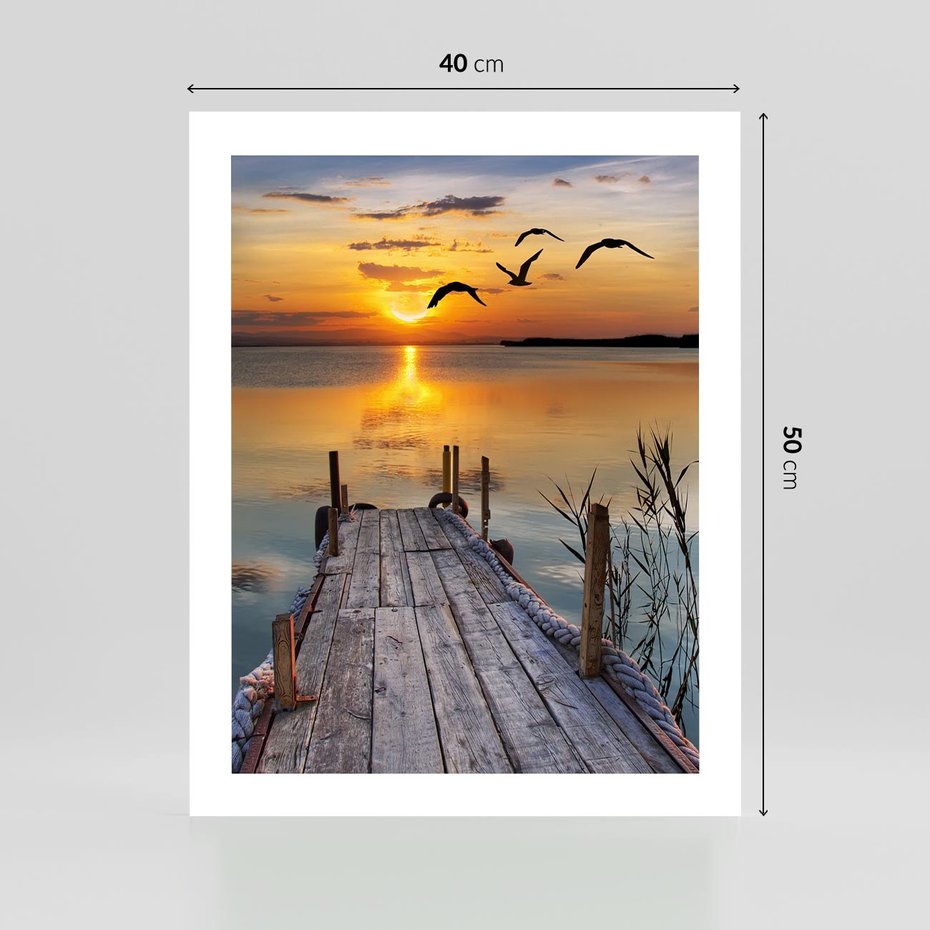 Plakat bez ramy 40x50 - Magia zachodu słońca - zachód, słońca