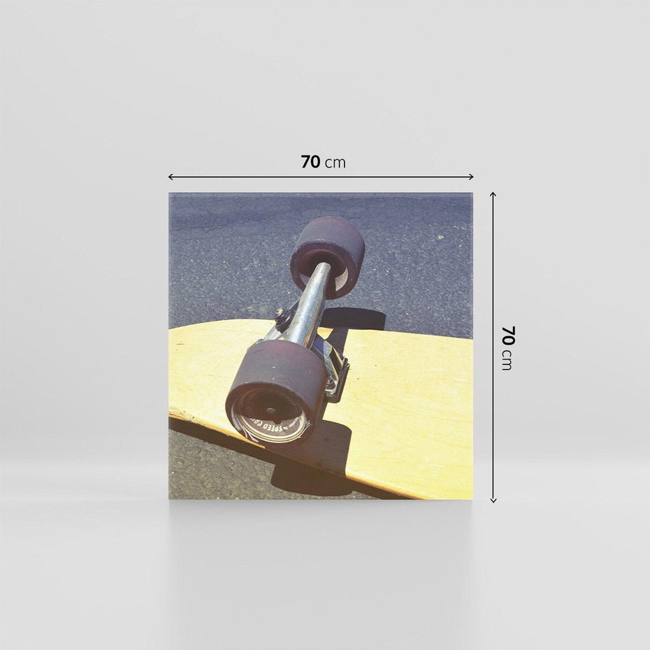 Obraz na płótnie 70x70 - Deskorolka - Sztuka Na Kółkach - deskorolka, skateboard