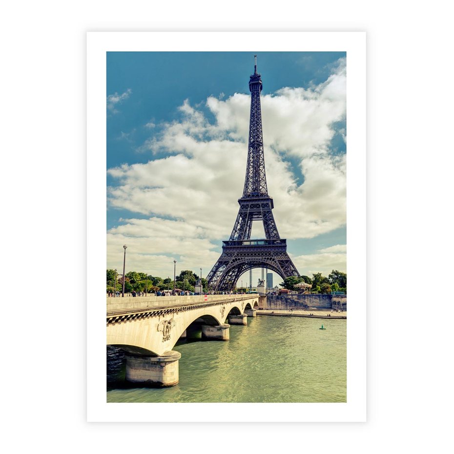 Plakat bez ramy 40x50 - Wieża Eiffla - Ikona Paryża - wieża, Eiffla