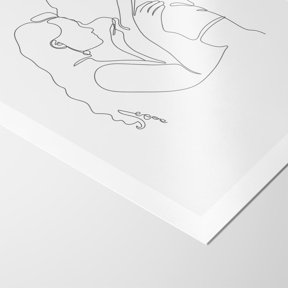 Plakat bez ramy 21x30 - Wewnętrzne Emocje - para zakochanych, kobieta i mężczyzna