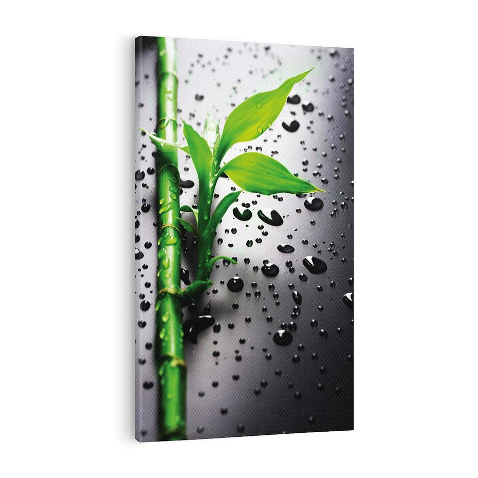 Obraz na płótnie 70x100 - Bambusowa Harmonia - bambus, liście