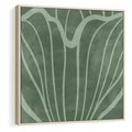 Obraz w ramie 50x50 - Zieleń Kształtująca Spokój - zielony plakat, roślinne inspiracje - rama drewno
