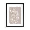 Plakat w ramie 50x70 - Pastelowe Nastroje - nowoczesny subtelny plakat, beżowy - rama czarna