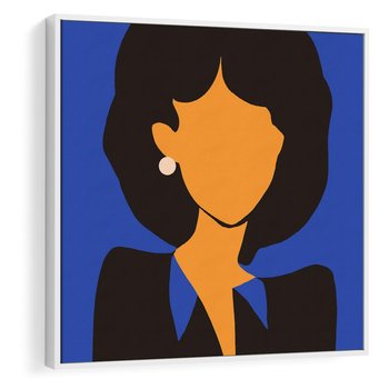 Obraz w ramie 80x80 - Modernistyczne Wibracje - sztuka nowoczesna, plakat - rama biała