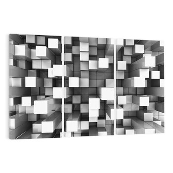 Obraz na płótnie 120x80 - Abstrakcyjne światy: 3D w kwadratach - 3D, abstrakcja