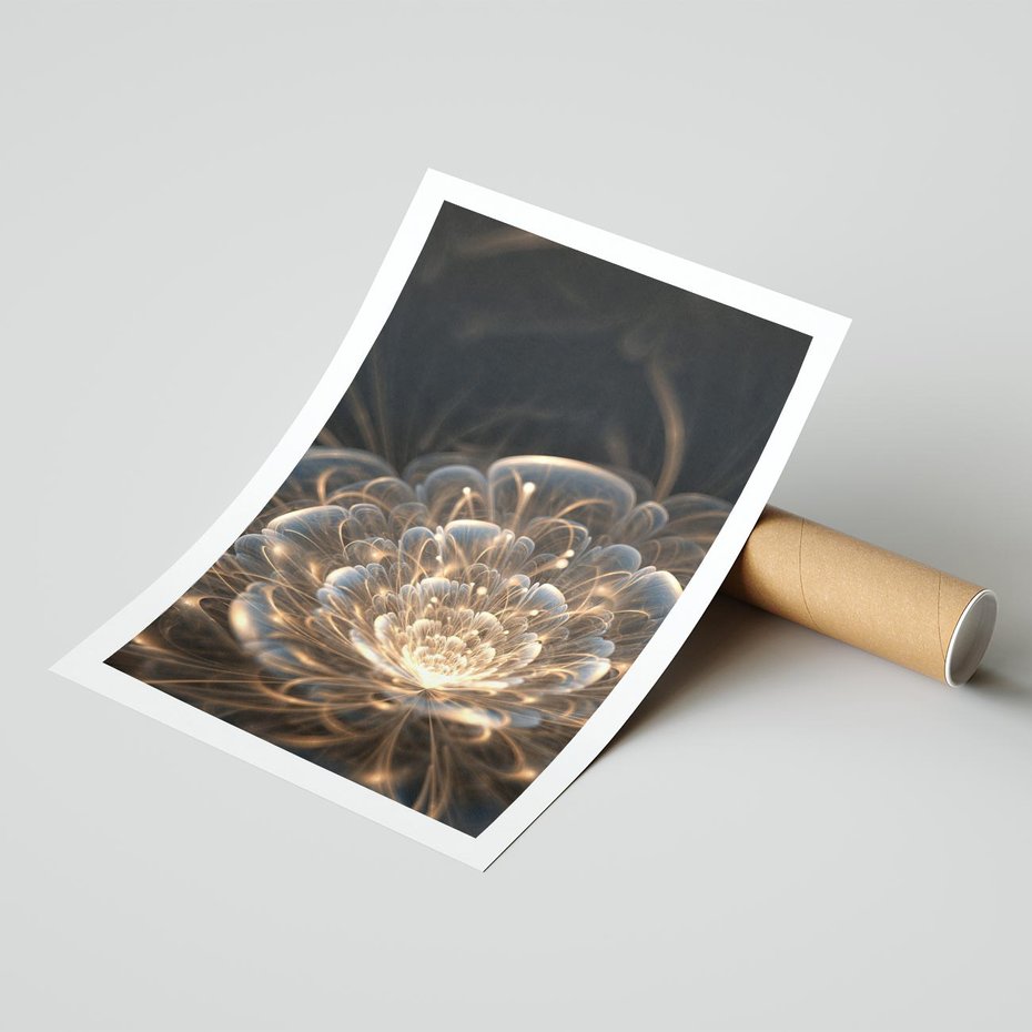 Plakat bez ramy 40x50 - Nowoczesny Kwiat - kwiat, nowoczesny