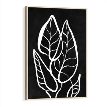 Obraz w ramie 70x100 - Lustrzane Odbicie - mroczna sztuka, minimalizm - rama drewno