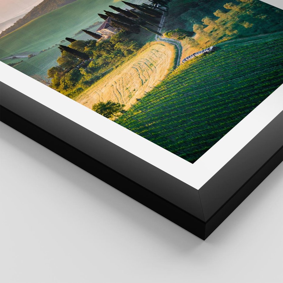 Plakat w ramie 30x40 - Perspektywa malowniczego widoku - widok, perspektywa - rama czarna