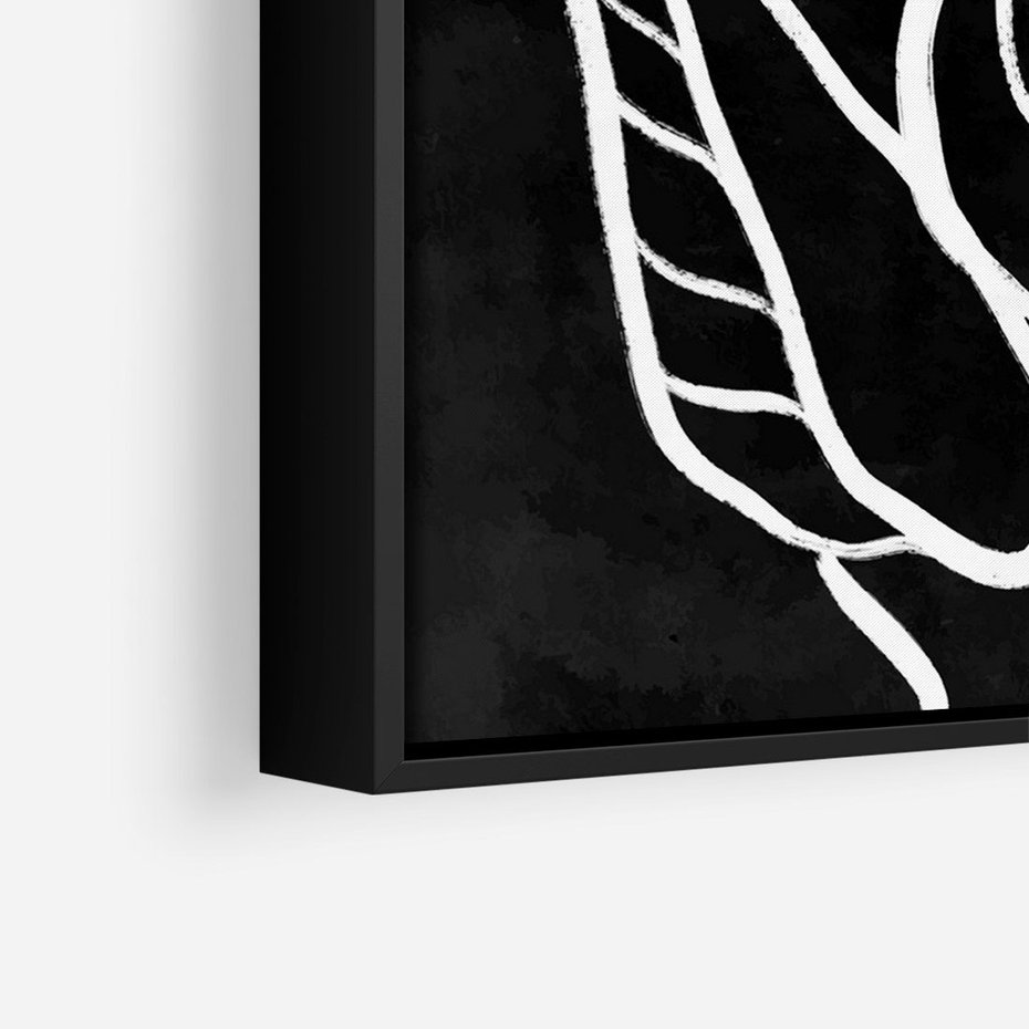 Obraz w ramie 50x70 - Lustrzane Odbicie - mroczna sztuka, minimalizm - rama czarna