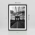 Plakat w ramie 50x70 - Most Nowoczesności - most, nowoczesny - rama czarna