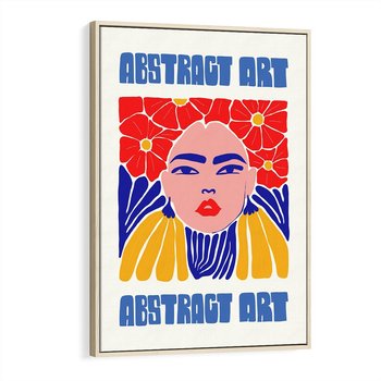 Obraz w ramie 50x70 - Przenikające Refleksje - sztuka abstrakcyjna, nowoczesny plakat - rama drewno