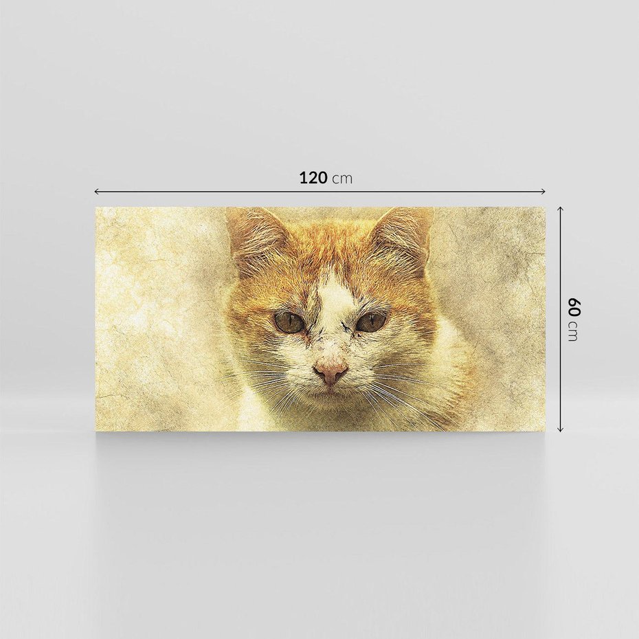 Obraz na płótnie 120x60 - Kot w abstrakcyjnym świecie - kot, sztuka