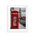 Plakat w ramie 30x40 - Budka w Londynie - Londyn, budka - rama biała