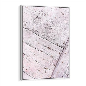 Obraz w ramie 70x100 - Nowoczesna Elegancja - beton, struktura - rama biała