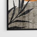 Obraz w ramie 70x50 - Oddechy ciszy i ruchu - rzut liści palmy, monstery - rama czarna