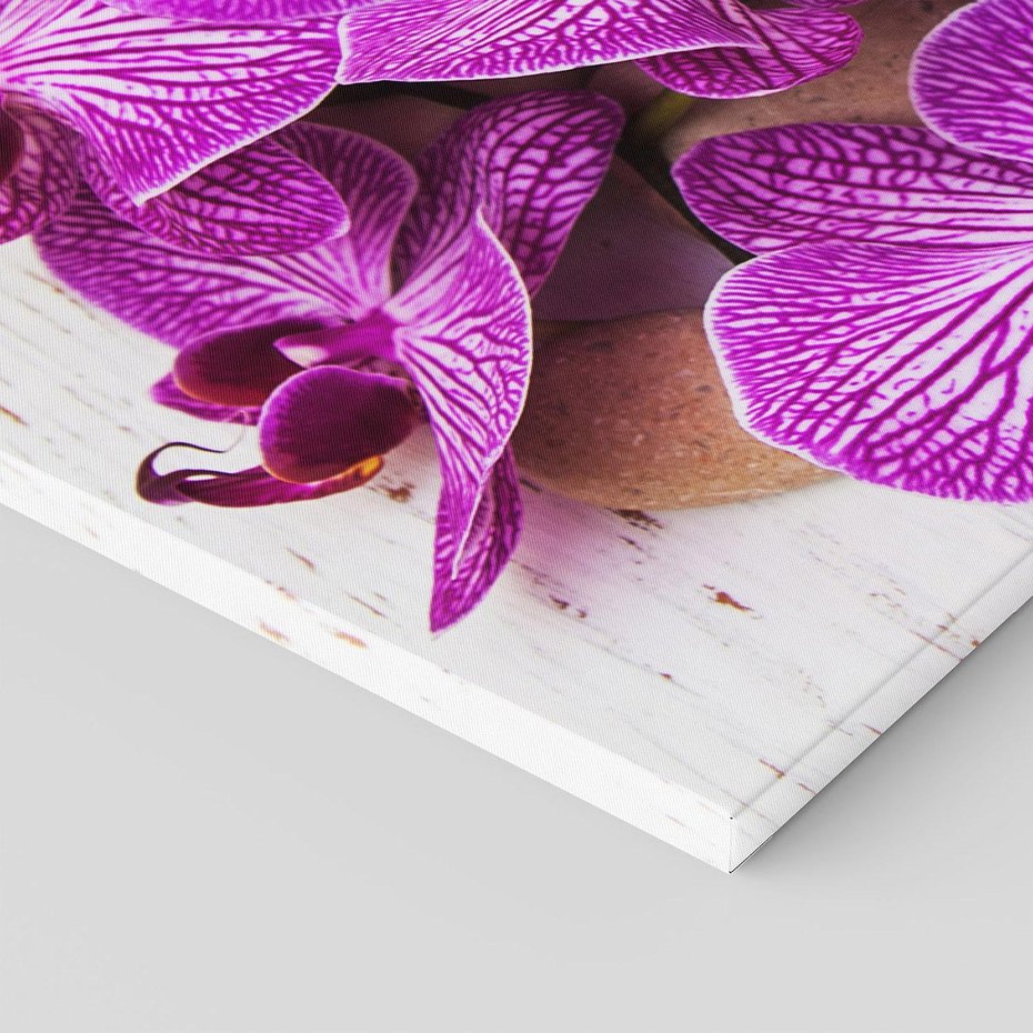 Obraz na płótnie 100x70 - Relaksujące spa w otoczeniu orchidei - spa, świece