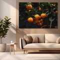 Obraz na płótnie 70x50 - Mandarynki Drzewko Urodzaju - mandarynki, drzewko