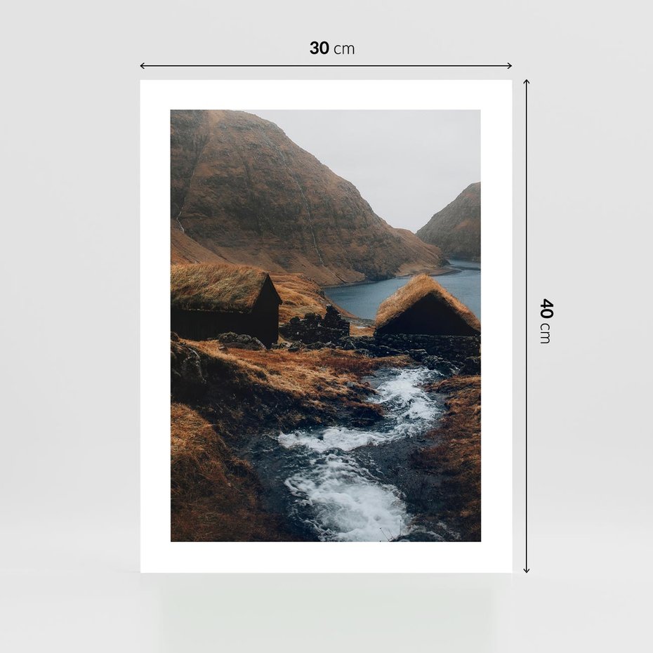 Plakat bez ramy 30x40 - Spokój Natury - skandynawski, pejzaż