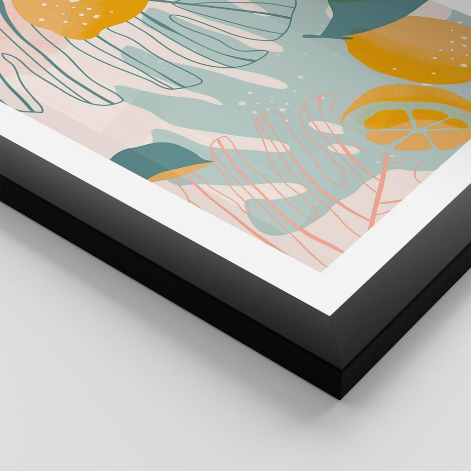 Plakat w ramie 40x50 - Świeżość Natury - plakat, nowoczesna grafika - rama czarna