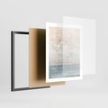 Plakat w ramie 40x50 - Obraz Starej Ściany z Delikatnymi Odcieniami - ściana, stara ściana - rama czarna