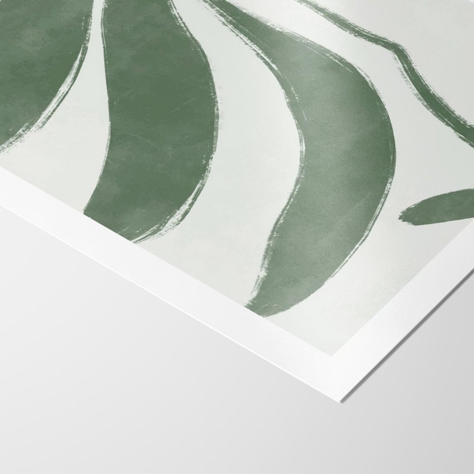 Plakat bez ramy 21x30 - Zieleń Wewnętrznego Spokoju - zielony plakat, roślinne inspiracje