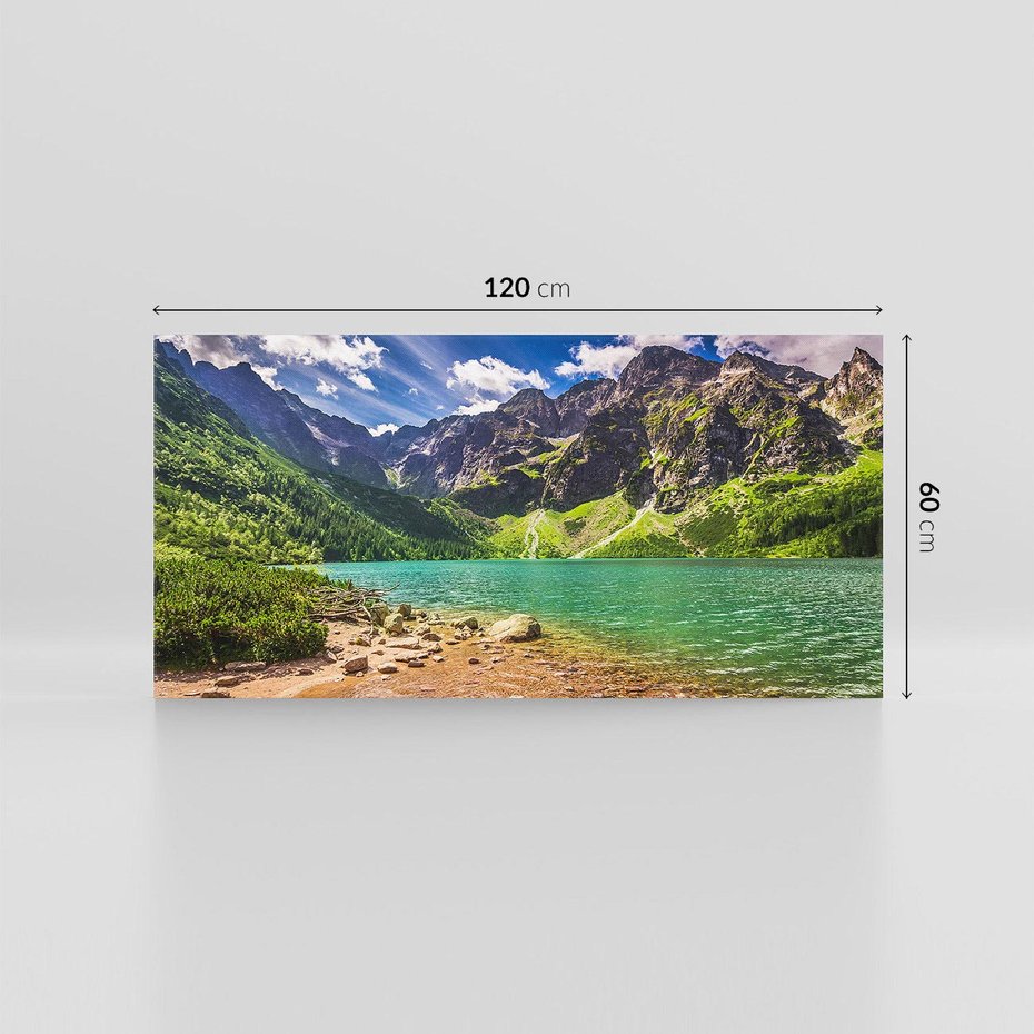 Obraz na płótnie 120x60 - Urok gór i jezior - góry, jezioro