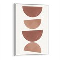 Obraz w ramie 70x100 - Abstrakcyjne Widzenia - abstrakcyjne geometryczne kształty, odcienie brązu i beżu - rama biała