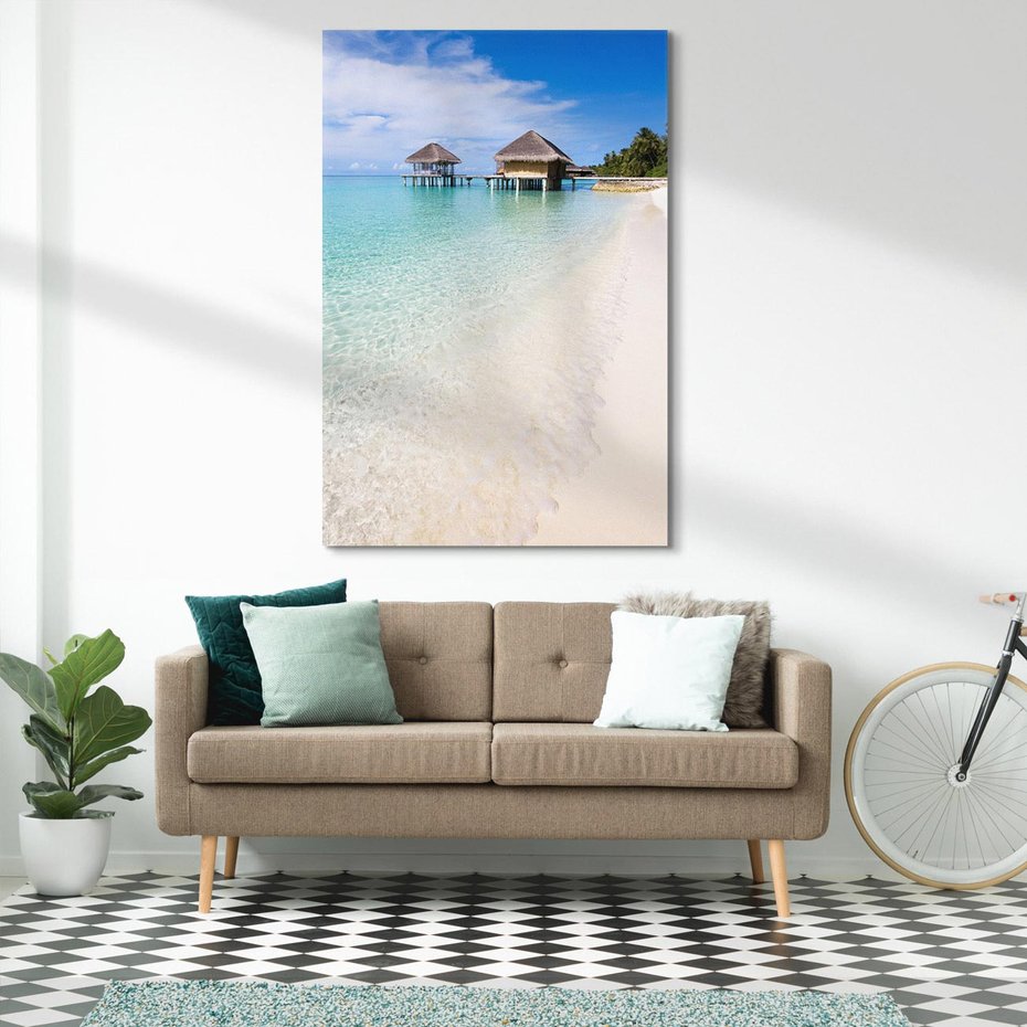 Obraz na płótnie 80x120 - Rajski klimat plaży tropikalnej - plaża, tropiki