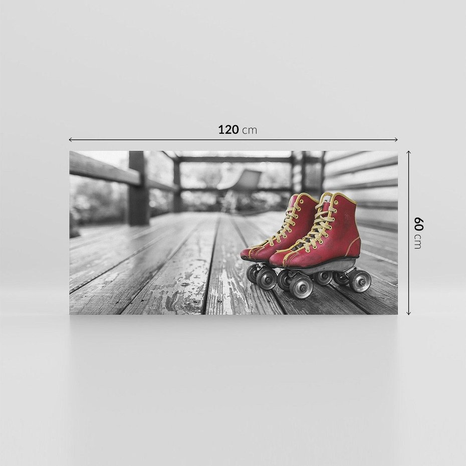 Obraz na płótnie 120x60 - Rolki Retro - Przejażdżka W Stylu - rolki, retro