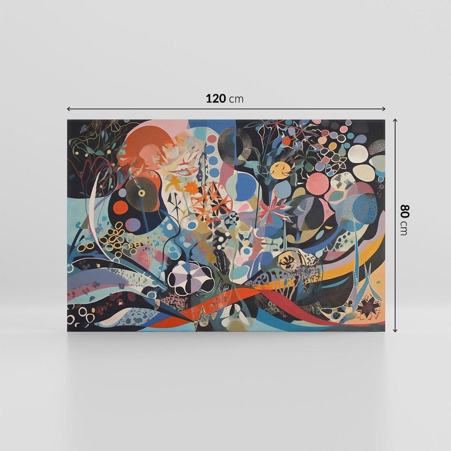 Obraz na płótnie 120x80 - Kolory Pasteli - abstrakcja, olej na płótnie